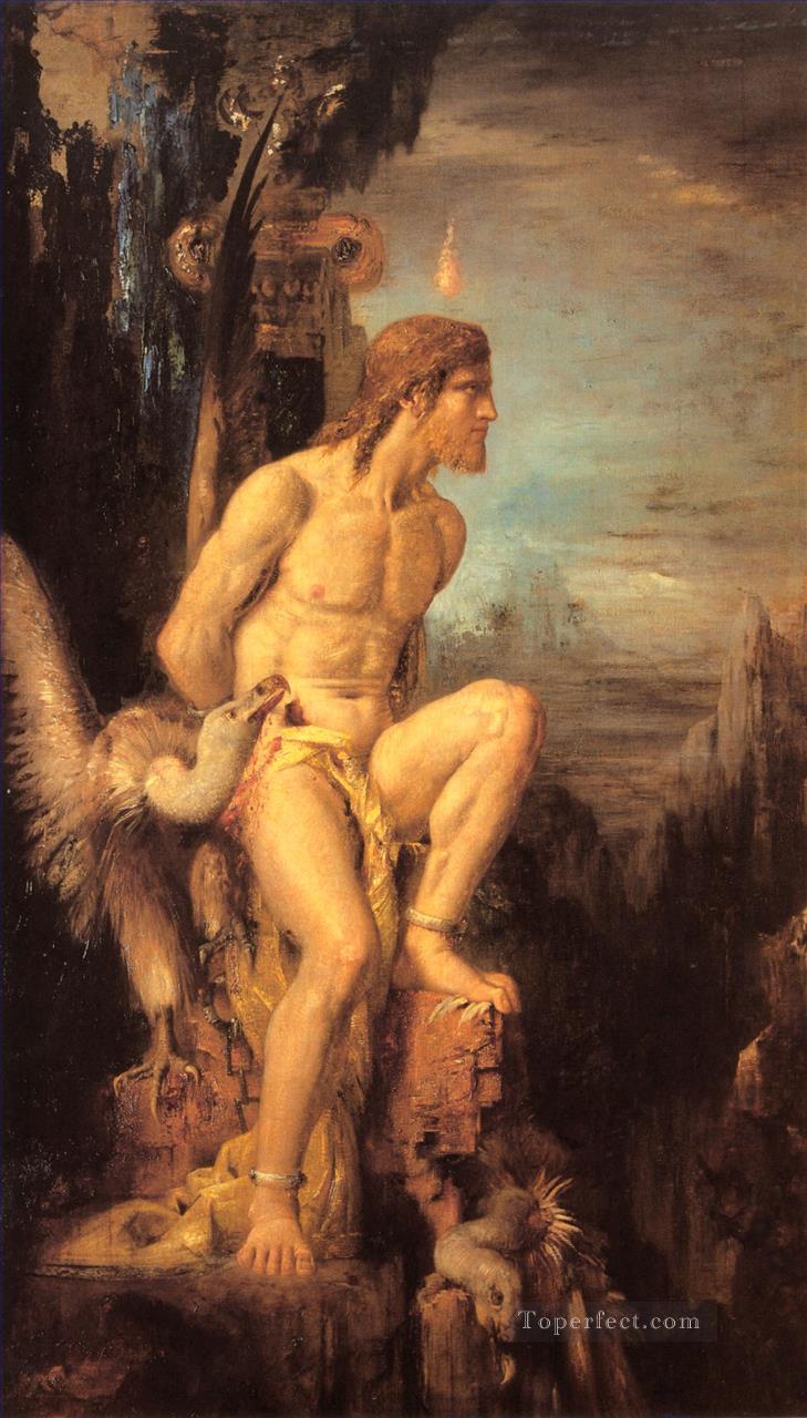 Prometeo Simbolismo mitológico bíblico Gustave Moreau Pintura al óleo